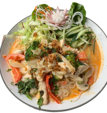 Pho gà Curry (leicht scharf)